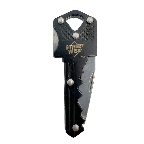 Mini Keychain Knife Folding Keychain Knife Key Shaped Actual Size Useful Tool - Picture 1 of 3